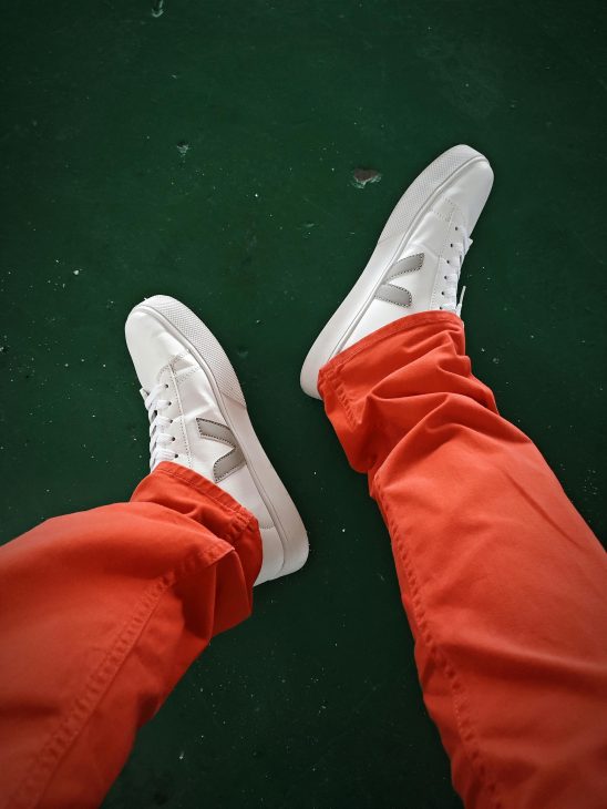 white sneakers